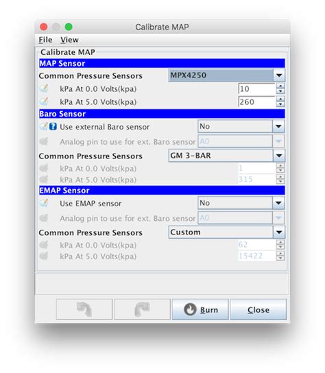 Sensor Calibration | Speeduino Manual