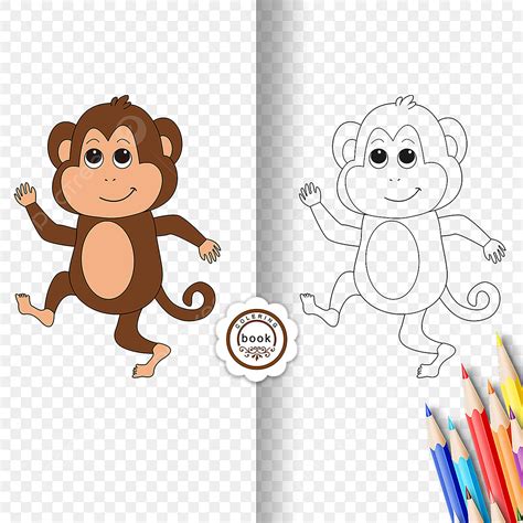 White Monkey Clipart Hd PNG, Monkey Clipart Black And White Monkey ...