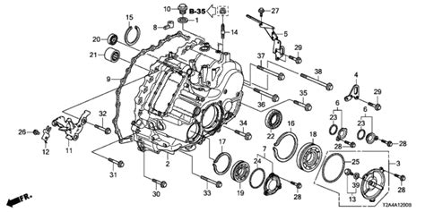 At Transmission Case V6 2014 Honda Accord 4 Door Exl V6 Ka 6at