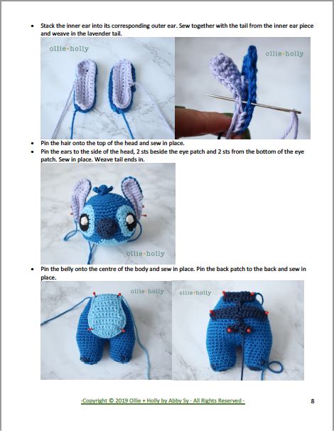 Lilo And Stitch Amigurumi Crochet Pattern Notes Ollie Holly Amigurumi Crochet Patterns