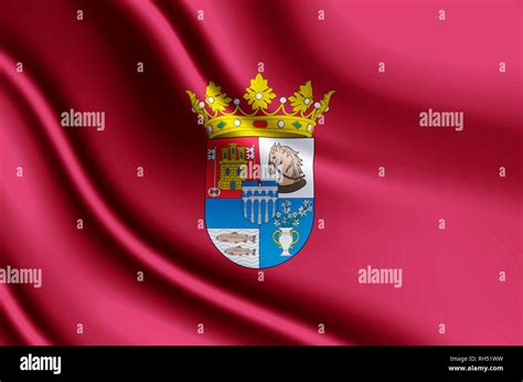 Segovia Modern And Realistic Closeup 3D Flag Illustration Perfect For