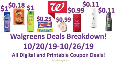 Walgreens Deals Breakdown 10 20 19 10 26 19 All Digital And Printable