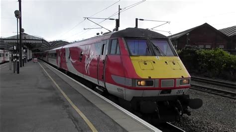 Virgin Trains East Coast Class 91 Departing York 21 3 17 Youtube