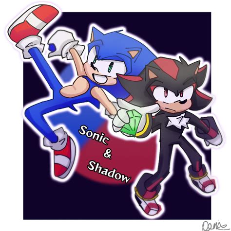 Sonic and Shadow Fanart by Dizzinessofwhat on DeviantArt