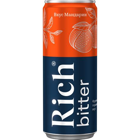 Напиток газированный Rich bitter вкус Мандарин | отзывы
