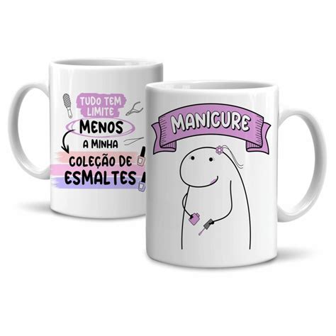 Caneca Flork Profissão Manicure em Cerâmica 325ml Elo7