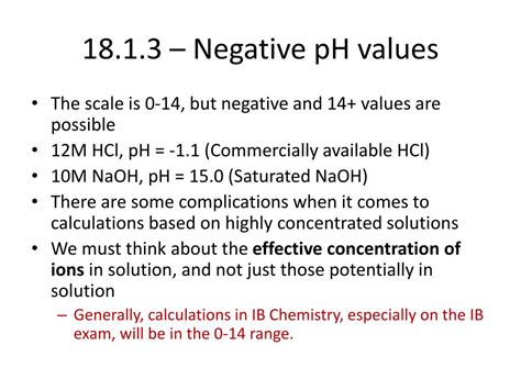 PPT Topic 18 HL Acids Bases 18 1 Calcs Involving Acids And Bases