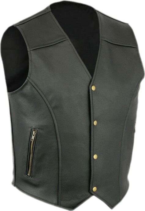 Toshikii Men S Motorcycle Leather Vest Men Plus Size Western Faux