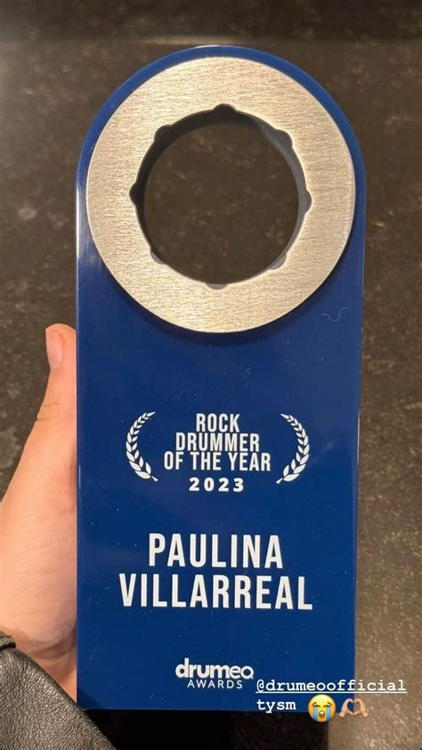 Paulina Villarreal De The Warning Recibe Premio A Mejor Baterista Del