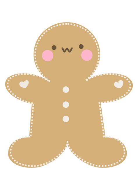 Gingerbread. Christmas gingerbreads santa and cane, xmas tree, ginger