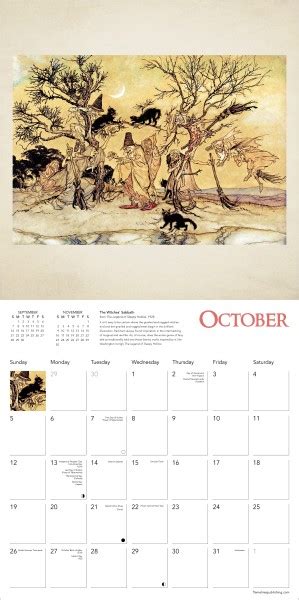 Arthur Rackham Wall Calendar 2025 Art Calendar Flame Tree Publishing