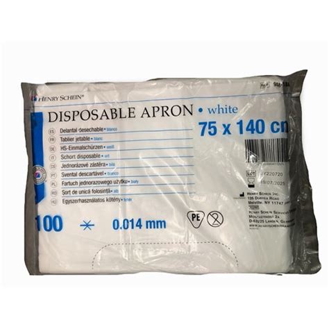 HS 9881843 Henry Schein PE Apron 0 014mm X 75cm X 140cm 100 Pack