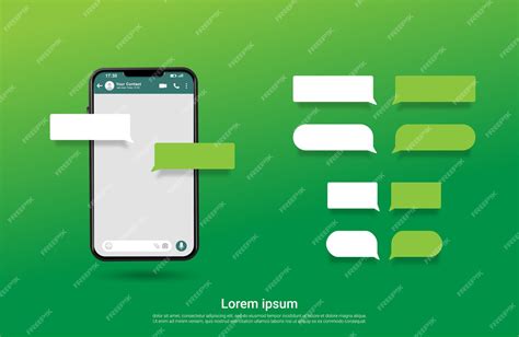 Premium Vector Whatsapp Screen Chat Template Interface With Chat