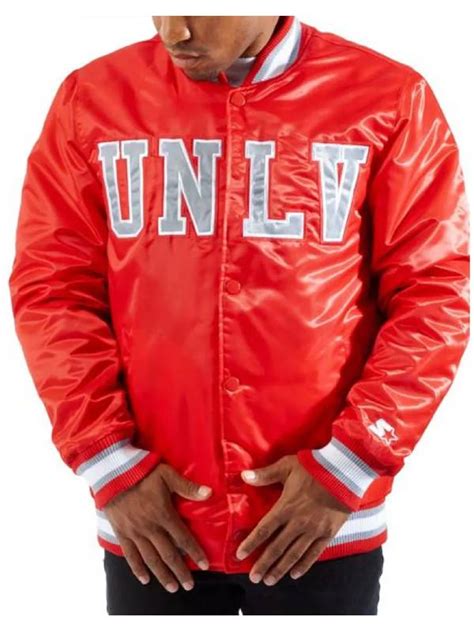 Unlv Runnin Rebels Satin Red Jacket Rockstar Jacket