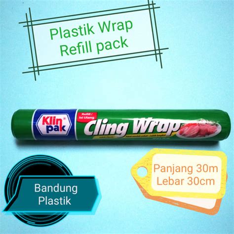 Jual Klin Pak Cling Wrap Refill 30cm X 30m Plastik Wrap Klinpak Per