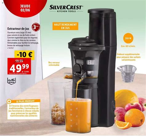 Promo Extracteur De Jus Silvercrest Kitchen Tools Chez Lidl Icatalogue Fr