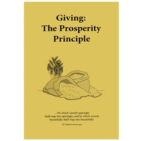 Giving: The Prosperity Principle – The Way International Bookstore