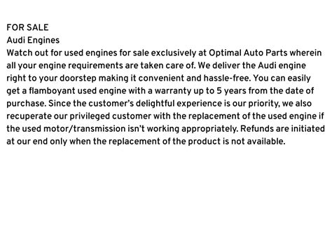 Ppt Used Engines Optimal Auto Parts Used Transmissions Used