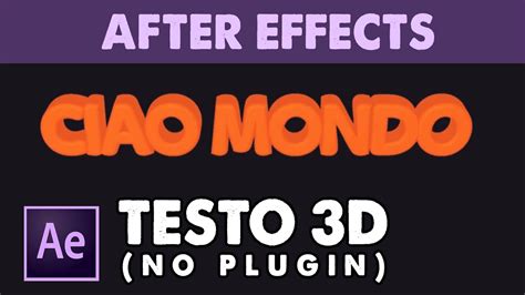 Testo D Animato In After Effects Cc Tutorial Ita Youtube