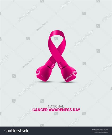 National Cancer Awareness Day Concept Ribbon Stock Illustration ...