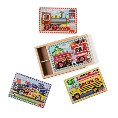 Melissa & Doug 4-in-1 Wooden Jigsaw Puzzle – simplexdeals