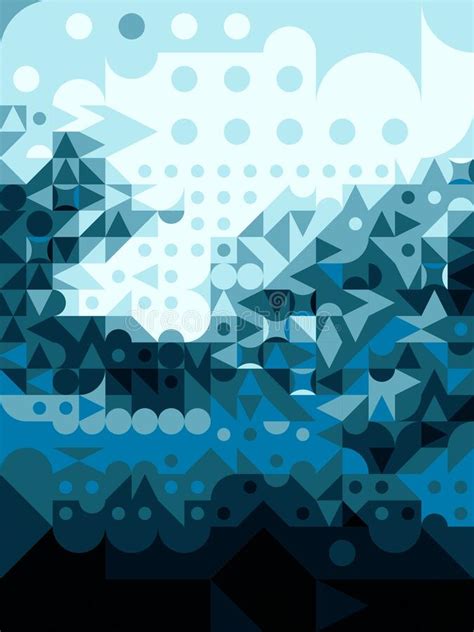 Mosaic Art Shapes Abstracts Backgrounds Stock Illustration