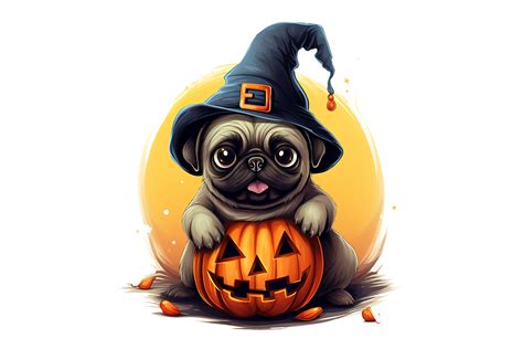 Halloween Pug Graphic by gornidesign · Creative Fabrica