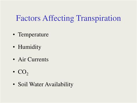 PPT - Transpiration PowerPoint Presentation, free download - ID:6875432