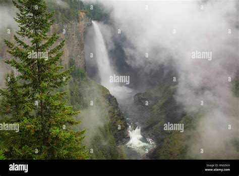 Helmcken Falls With Fog Wells Gray Provincial Park British Columbia