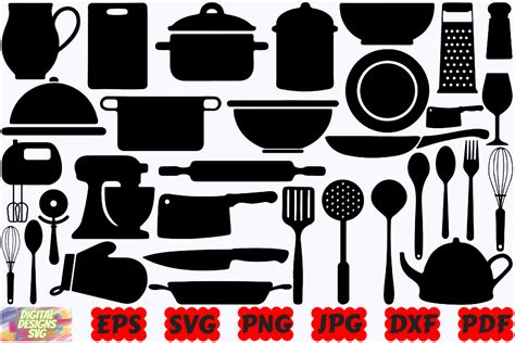 Kitchen Utensils Svg Kitchen Tools Svg Graphic By