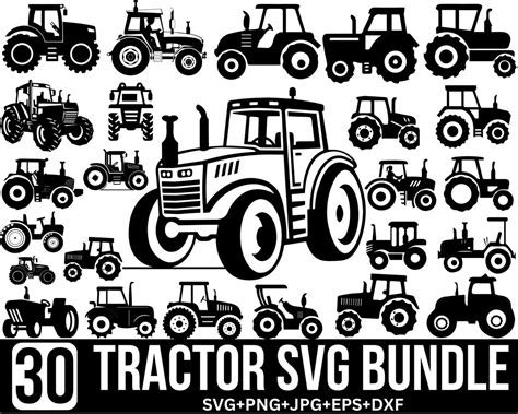 Tractors Svg Bundle Truck Svg Farm Svg Tractors Clipart Tractor Vector Tractor Lover Svg