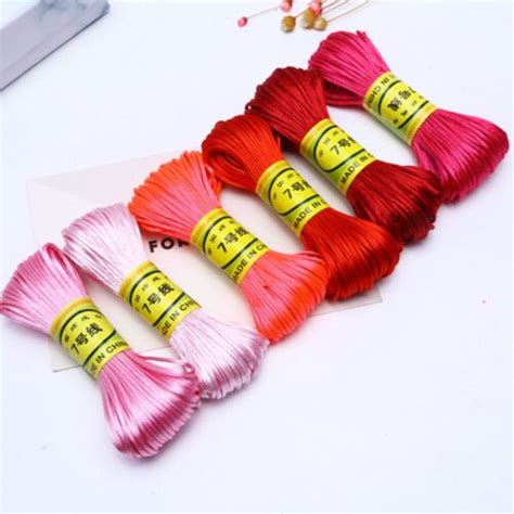 20 Meter 1 5mm Braided Macrame Satin Silk Cord Chinese Knot Nylon