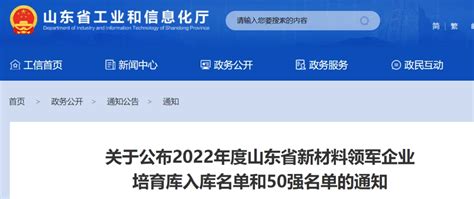 2022年度山东省新材料领军企业50强名单公布！ 哔哩哔哩