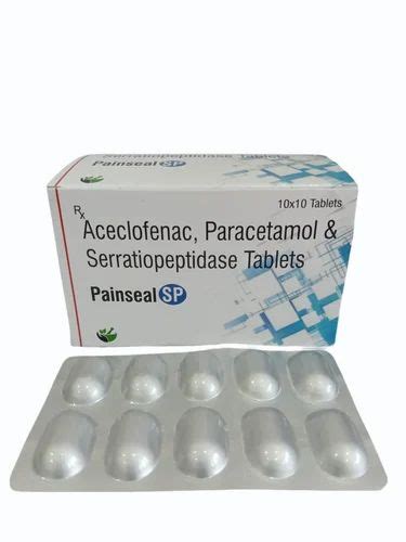 Aceclofenac Serratiopeptidase Paracetamol Tablet Mg At Rs Box