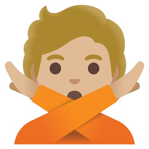 🙅🏼 Person Gesturing No: Medium-Light Skin Tone Emoji
