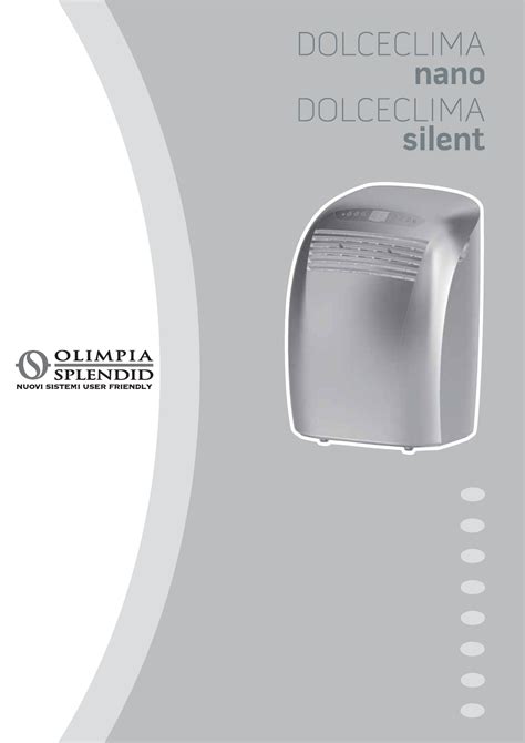 Olimpia Splendid Dolceclima Nano User Manual English 56 Pages