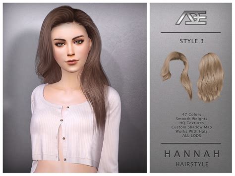 The Sims Resource Hannah Style Hairstyle In Sims Hair