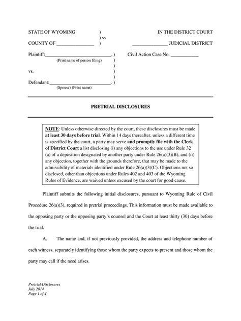 Answer And Counterclaim To Complaint For Divorce Wyoming Form Fill