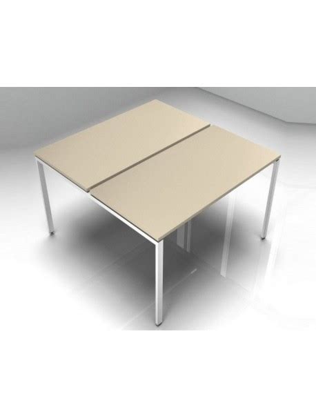 Bureau bench 2 personnes IPOP P124 cm Pieds métal Bureaux bench