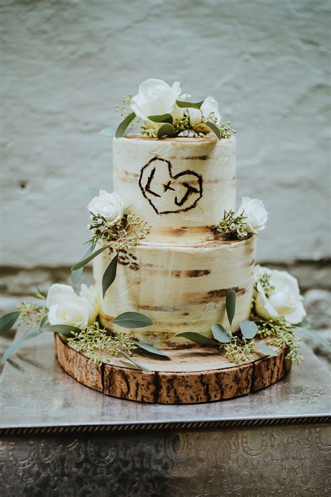 Rustic Woodland Buttercream Wedding Cake Garden Wedding Cake Simple