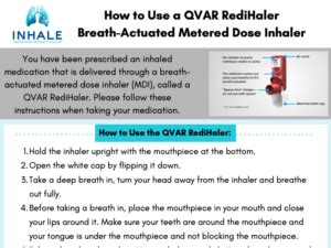 Breath Actuated Metered Dose Inhaler Patient Instructions Inhale