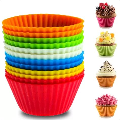 Kit Formas Silicone Mini Cupcake Bolo Muffin Assadeira Mercadolivre