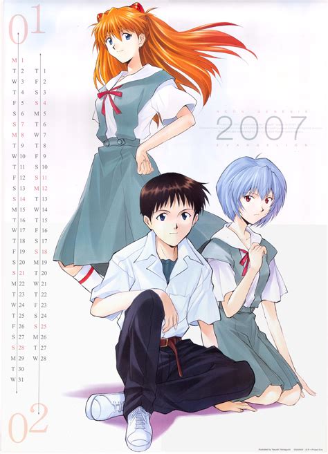 Asuka Langley Soryu Kaworu Nagisa Neon Genesis Evangelion Ikari