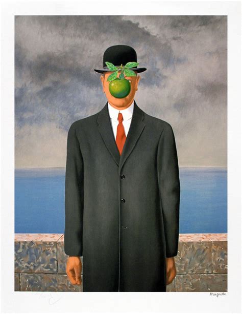 René Magritte, Le fils de l'homme (The Son of Man), Lithograph