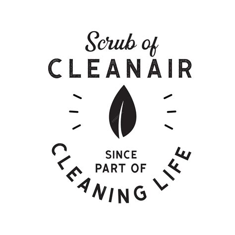 Premium Vector A Logo For A Scrub Of Clean Air Cleaning Life