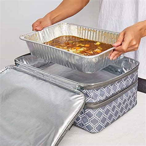 Insulated Casserole Dish Carrier Bag Food Carriers For Hot Or Cold Travel Potluck Parties