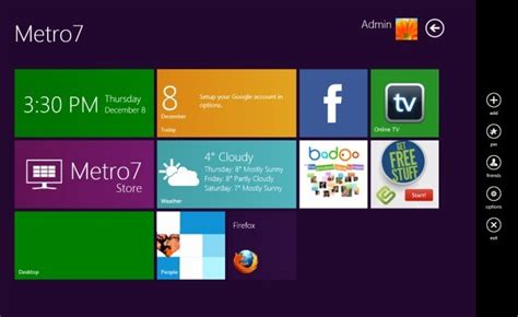 Get Windows 8 Metro Start Screen In Windows 7 - Metro7