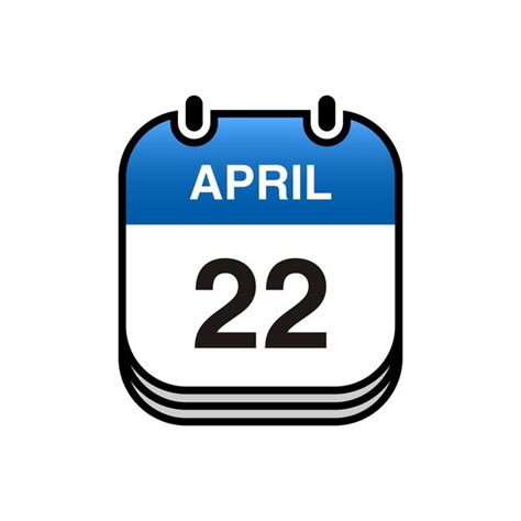 Plantilla De Vector De Icono De Calendario De Abril Vector Premium