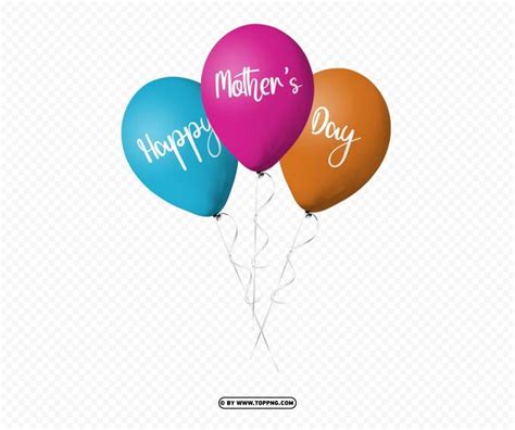 Three Balloons With The Words Happy Mothers Day Written On Them In