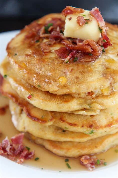 Bacon and Corn Pancakes Recipe - Cooked by Julie